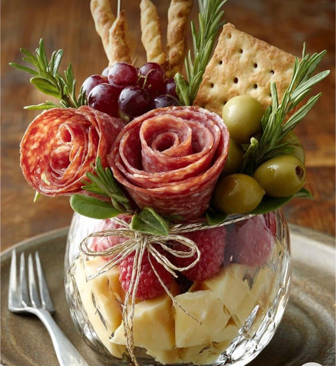 Appetizer presentation prepared for a bespoke event in Tuscany
